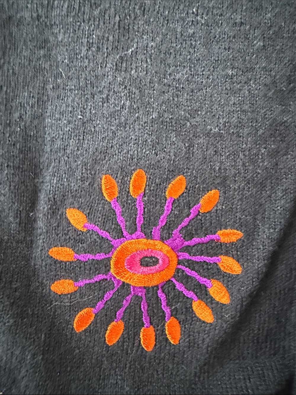 Paul Smith Black Embroidered Eye & Lip Cardigan - Picture 8 of 9